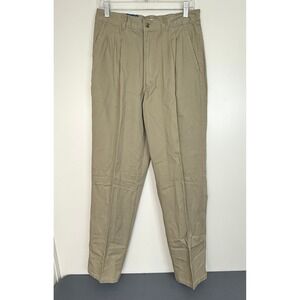 Bugle Boy Tau Men's Pleated Front Straight Fit Regular Khaki Pants 32W Work